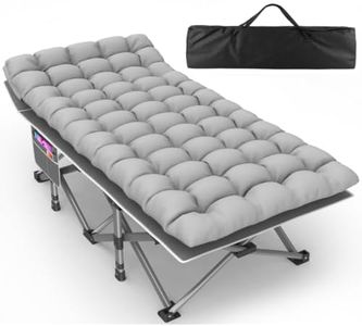 ZENPETIO XXL Folding Camping Cot for Adults, 32" Heavy-Duty Extra Wide Cots