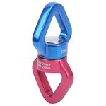 Heavy Duty 360° Swivel Swing Hanger, Rotational Device Yoga Swivel Hook Ceiling Mount Rotator Hooks Universal Rotating Rings Carabiner Hanging Connector for Hammock Chair Climbing Rope(red and Blue)