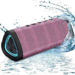 Vanzon Bluetooth Speakers V40 Portable Wireless Speaker V5.0 with 24W Loud Stereo Sound, TWS, 24H Playtime & IPX7 Waterproof, Suitable for Travel, Home&Outdoors-Pink