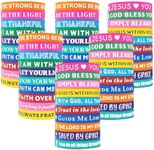 60Pcs Bible Silicone Wirstbands Chr