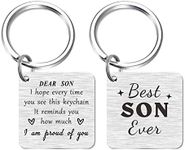 SOUSYOKYO Son Christmas Keychain Gifts - Best Son Ever Gifts, I Love You Son Gift from Mom and Dad, Best Son Ever, 1.35inch