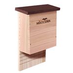 MIXXIDEA Bat Box Double Chamber Outdoor Forest Bat Shelter Large Bat Box Handmade Cedar Wood - Easy for Bats to Land