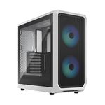 Fractal Design Focus 2 RGB White -Tempered Glass Clear Tint - Mesh front – Two 140 mm RGB Aspect fans included - ATX Gaming Case