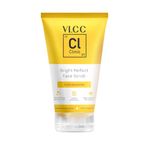 VLCC Clinic Bright Perfect Face Scrub - 100g | Mild Exfoliation | Brightening Face Scrub | Skin Brightening Scrub with 24K Gold Particles and Niacinamide| Smooth Skin Texture