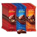 LuvIt. Luscious Milk Chocolates Bar | Combo Pack Of Milk, Fruit & Nut, Roasted Almond | Deliciously Smooth | Pack Of 18-852Gm