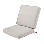 Classic Accessories 62-055-HGREY-EC FadeSafe Chair, Heather Grey, 44" L X 20”W X 3”T (62-055-Beige-EC) Montlake Quilted Patio Cushion