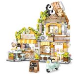 City Cafe Building Blocks Toys, Openable City Coffee Building Set for Boys Girls Age 8+,1077pcs Mini Bricks