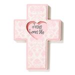 Baby Blessings Wall Cross - Jesus Loves Me - Girl