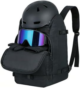 StorForge Ski Boot Bag Backpack, Waterproof Ski Boot Travel Backpack for Helmet,Snowboard,Skis,clothes,Goggles, Gloves and other Accessories (black)