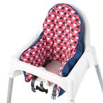 IKEA Antilop Highchair Cushion Cover Red/Blue (Cover Only)