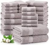 24 PC Bath Towels for Bathroom Set 