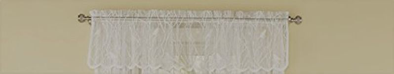 Ben & Jonah Songbird Elegance Sheer Lace Tailored Window Curtain Valance-Ivory (56" W x 12" L)