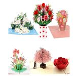 WESAPPINC 3D Pop Up Birthday Cards,Pop Up Flower Cards Happy Birthday Card Postcards Pop Up Greeting Cards Laser Cut Happy Birthday Cards Best for Mom,Wife,Sister, Boy,Girl,Friends (6pack pop up cards)