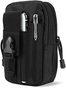 Styxon Men's Outdoor Tactical Waist Bag EDC Molle Belt Waist Pouch Security Purse Phone Carrying Case, 7 X 4.8 X 2 Inch, Black