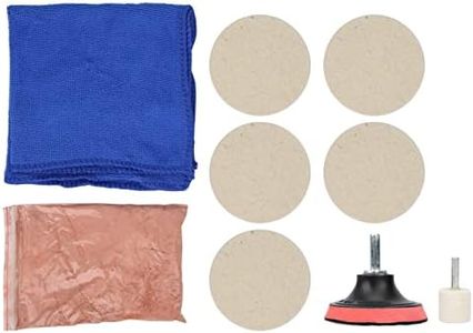 Dpofirs Cerium Oxide Glass Scratch Remover, Windshield Scratch Remover, 100g Cerium Oxide Powder Polishing Kit Wheels Set Polish Pads, Glass Polishing Kit