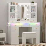 Wodeer Vanity Desk with Mirror and 
