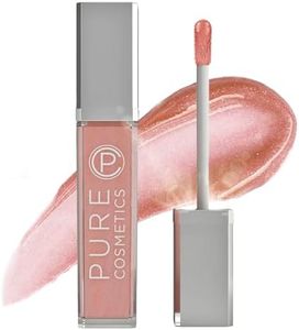 Pure Cosmetics Pure Illumination Lip Gloss - LED-lit Applicator w/Side Mirror - Non-Sticky, Moisturizing & Hydrating Lip Glosses - Soothes & Protects Dry Chapped Lips (Caribbean Coral)