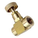 HongBoW Brass Instrument Propane Gas Needle Valve Wheel Handle 600 Psi(WOG) 3/8 NPT Male x Female