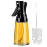 Olive Oil Sprayer for Cooking 180ML, Oil Spray Bottle for Air Fryer with Brush, Glass Oil Sprayer Dispenser Bottle Olive Oil Bottle Sprayers, Oil Vinegar Spray Mister for Cooking Air Fryer, Baking BBQ