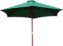 Kingfisher 2.4m Wooden Green Garden Parasol