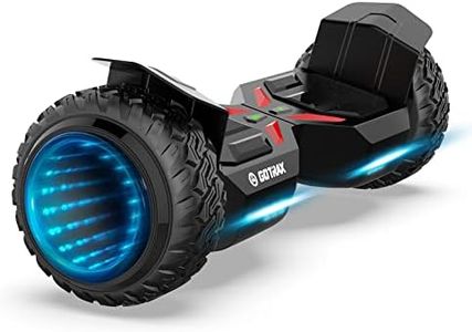 Gotrax 8.5" All Terrain Hoverboard, Offroad Tires Self Balancing Scooters with Music Speaker, UL2272 Certified, 144Wh Battery Up to 7.5 Miles, Dual 250W Motor Up to 7.5Mph Hover Board, Black