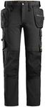 Snickers Workwear Men's Allroundwork Full Stretch Work Pants with Holster Pockets, Black/Black, 32W x 32L