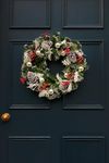 Marco Paul Christmas Door Wreath Garland Snow Dusted Christmas Decorations With Pinecones, Berries and Baubles - Hanging Deluxe Christmas Ornaments Office or Home Decor Festival Accessories(50cm)