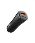 Spigen ArcStation Essential 48W 2-Ports Compact Car Charger Adapter USB C & A, PPS PD/QC 3.0, Socket Cigarette Lighter for iPhone 17 17e 16 15 14 13 Pro Max Air Samsung S26 S25 Google Pixel 10 10a