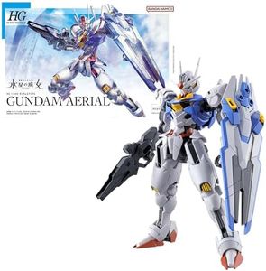 Bandai Hobby | High Grade 1/144 Gundam Aerial Model Kit | HG The Witch from Mercury Series | Easy Snap‑Fit Assembly, No Glue or Paint Required | Official Bandai Spirits Gunpla