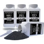 10 LBS Total Weight Rock Tumbler Grit Set, 4 Step Tumbling Media Refill-Coarse/Medium/Pre-Polished/Final Polish, Silicone Carbide Polisher Grit for Any Rock Tumbler, Rock Polisher, Stone Polisher