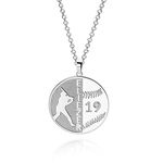 Personalized Sports Number Necklace With Name Baseball Softball Number With Name Pendant Lucky Number Sports Charm Gift