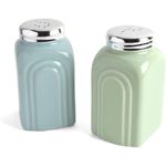 50s Retro Stoneware Salt and Pepper Shakers Set