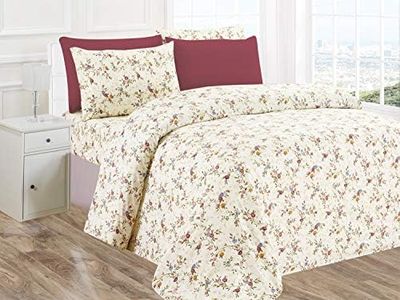 PREMIUS Super Soft Printed Sheet Set, Wrinkle-Free, Luxurious Microfiber Fabric, Easy Care, 14-Inch-Deep Pocket Fitted Sheet, Additional Pillowcase Included, Designer Looks (Twin, Verona - Multi)