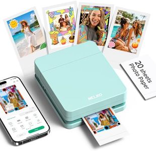 Nelko Photo Printer, PP01 Color Mini Portable Printer, Instant Smartphone Inkjet Printer, Sticky-Back Rechargeable Portable Picture Printer for iOS & Android, for Christmas Family, Green