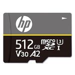 HP Micro SD Card 512GB with Adapter U3 V30 A2 (Gray)