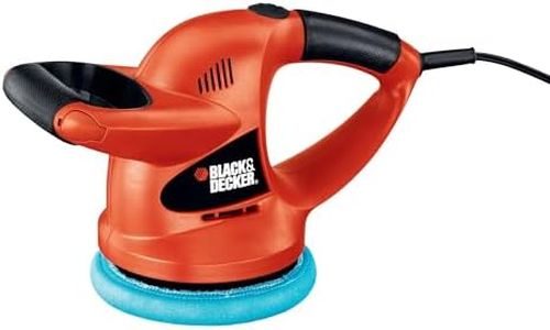 BLACK+DECKER 6" Buffer Polisher, Orbital Car Polisher with Wool and Foam Bonnets (WP900)