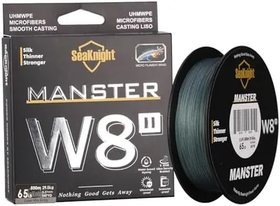 Seaknight MANSTER W8 II Braided Line, 8 Strands Braided Fishing Line 164/328/547 Yards Super Smooth PE Braided Lines Multifilament Fishing Lines-Abrasion Resistant, Low Memory, Zero Stretch