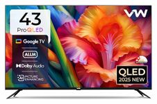 VW 109 cm (43 inches) Pro Series 4K Ultra HD Smart QLED Google TV VW43GQ1 (Black)