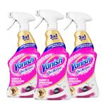 Vanish Professional Oxi Action Carpet & Upholstery Stain Remover Spray, 1L (Pack of 3), Removes Stains, Pet Mess, Works in 30 Seconds, Removes Strong Odours, Suitable for Homes with Pets, Bleach Free