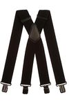 Olata Men's Extra Wide X-Shape Braces/Suspenders and Black Clips - 5cm. Black