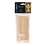 Chef Aid Wooden Spoons 24 Piece Set - Sustainable And Stylish Birchwood Cutlery for Picnics, Parties, Weddings, And More - Biodegradable And Compostable, Sturdy And Durable, Chemical-Free