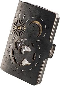 I-CLIP Original Mini Billetera con Clip para Dinero - Cartera Slim - Cartera de Cuero - Cartera Premium - Tarjetero - Sol Luna Tierra