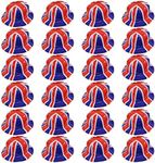 24X UNION JACK PLASTIC BOWLER HAT J