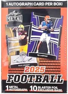 2025 Leaf Metal Football Trading Card Blaster Box (1 Metal Autograph) Look for Autos of Patrick Mahomes, Peyton Manning, Bryce Underwood, Cam Ward, Jayden Daniels & More!