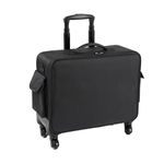 Shamax Professional Hardside Luggage, Vanity Jumbo Makeup Artist Rolling Trolley Beauty Train Case Makeup Cosmetic Trolley Hairstylist Travel Organizer Barber Bag (8516/XXL/Trolley) Multifunctional
