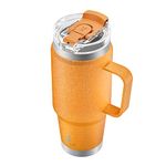 Meoky 32oz Tumbler with Handle, Stainless Steel Travel Mug with 2-in-1 Straw and Sip Lid, Vacuum Insulated Coffee Mug, 100% Leak Proof, Keeps Cold for 24 Hours or Hot for 8 Hours (Maple)