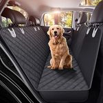 GXT Dog Back Seat Cover Protector for Cars SUV and Trucks with Mesh Window, Scratchproof Nonslip and Waterproof Material,Black