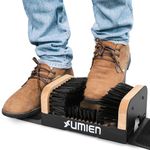 UMIEN Boot Scraper Brush Outdoor - Deluxe Folding Boot Cleaner Scrubber with Folding Side Flaps Indoor and Outdoor use - Includes Extra Shoe Brush - Easy to Use for Children & Adults Black