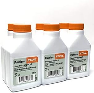 Stihl Premium 2 Cycle Oil 6-Pack 50:1 Mix Bottle 100mL for 5 Liters (3.4 oz for 1.3 Gallon)