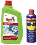 Pidilite WD-40, Multipurpose Spray, 420ml Rust Remover, Lubricant, Stain Remover, Degreaser, and Cleaning Agent, (341g) & Pidilite T16 Roff Cera Clean Professional Tile, Floor and Ceramic Cleaner (1